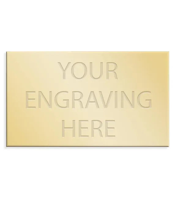 Personalised Self-Adhesive Square Cut Trophy Plate Gold 51mm x 30mm 