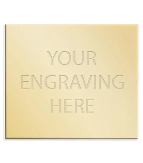 Personalised Self-Adhesive Square Cut Trophy Plate Gold 51mm x 44mm