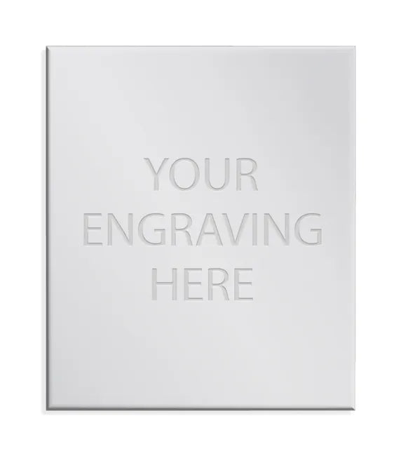 Personalised Self-Adhesive Trophy Plate Silver 51mm x 44mm