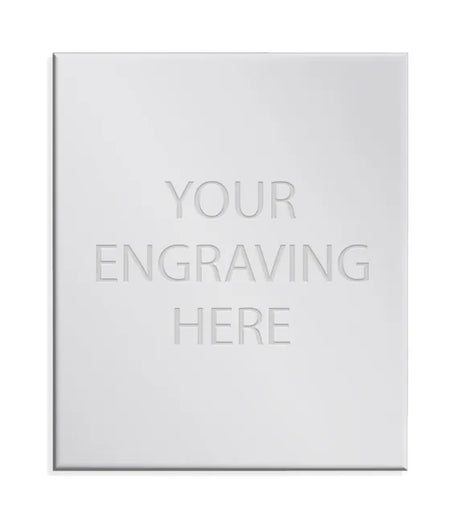 Personalised Self-Adhesive Trophy Plate Silver 51mm x 44mm