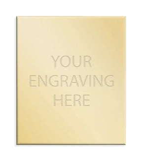 Personalised Self-Adhesive Square Cut Trophy Plate Gold 51mm x 60mm 