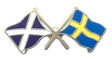 Scotland & Sweden Flags Friendship Courtesy Enamel Lapel Pin Badge T448 image 0