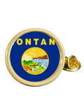 State Of Montana Part Flag USA Gold Plated Domed Lapel Pin Badge in Bag image 0