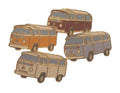 Set Of 4 Camper Vans Quality Enamel Lapel Pin Badges image 0
