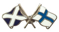 Scotland & Finland Flags Friendship Courtesy Enamel Lapel Pin Badge T540 image 0
