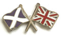 Scotland & Great Britain Flags Friendship Courtesy Enamel Lapel Pin Badge image 0