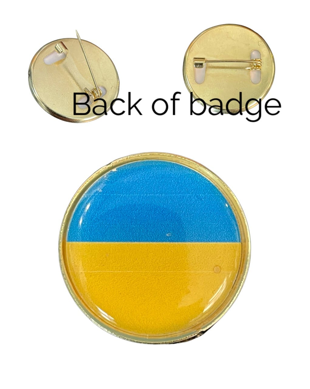 Ukraine Flag 27mm Metal Lapel Pin Badge with Domed Insert image 1