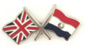 Great Britain & Paraguay Flags Friendship Courtesy Enamel Lapel Pin Badge image 0