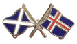 Scotland & Iceland Flags Friendship Courtesy Enamel Lapel Pin Badge T933 image 0