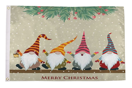 Flagmania Christmas Gnomes 5ft x 3ft Polyester Flag