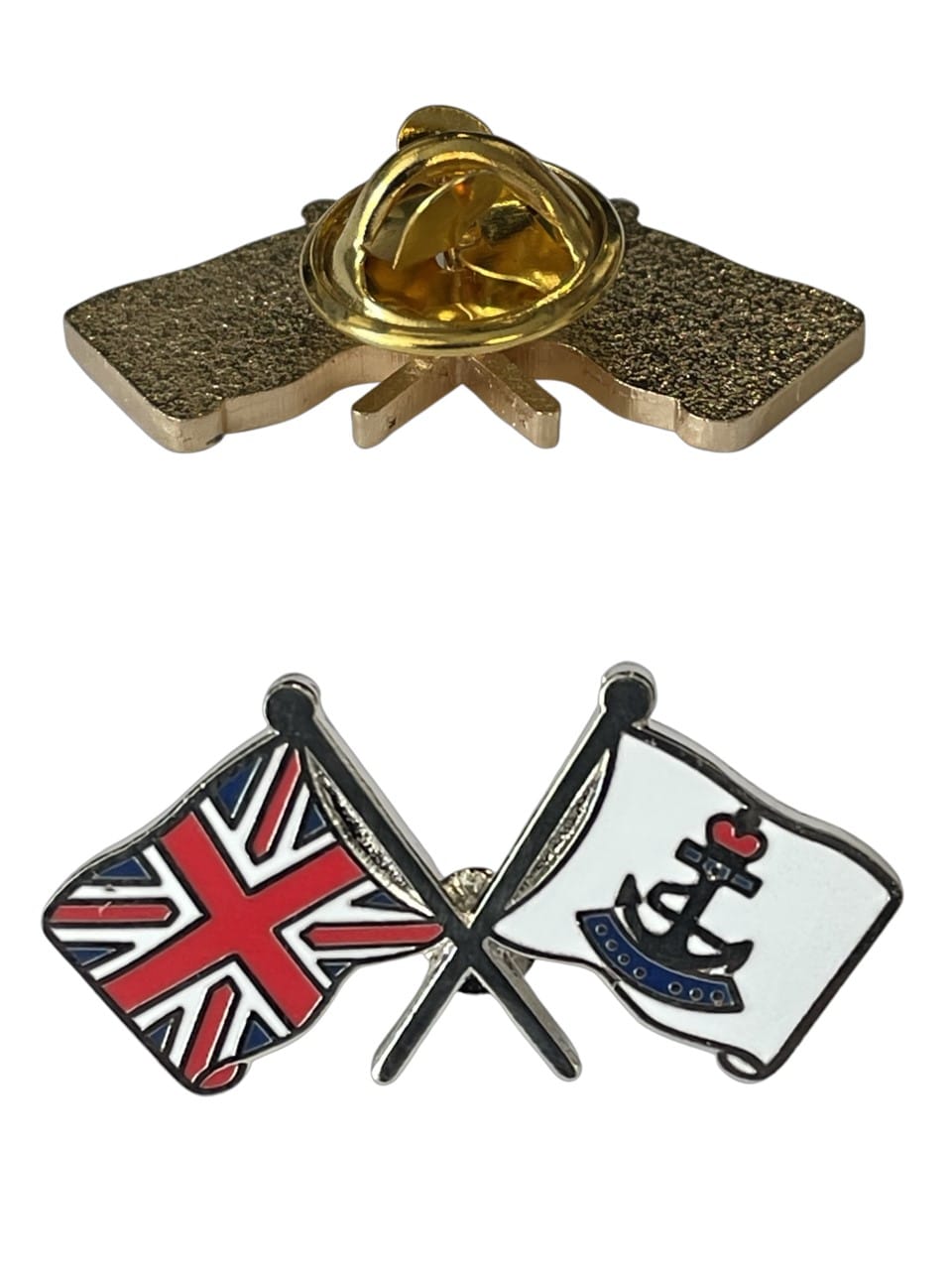 Royal Navy and Union Jack Flag Military Enamel Lapel Pin Badge image 2