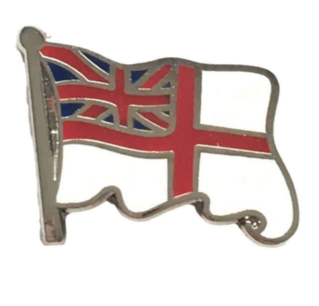 Royal Navy White Ensign - MOD Military Approved Navy Enamel Pin Badge image 0