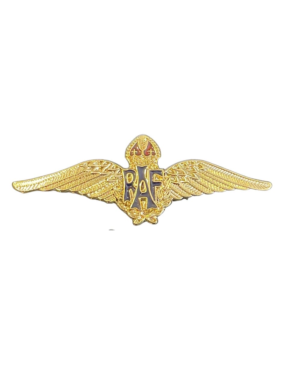 MOD Approved RAF Royal Air Force Bright Gold Sweetheart Wings Brooch Badge image 1