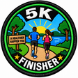 5K Finisher 80mm embroidered patch
