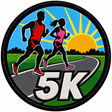 5K Running 80mm embroidered patch