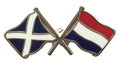 Scotland & Holland Dutch Flags Friendship Courtesy Enamel Lapel Pin Badge T450 image 0