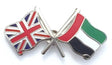 United Kingdom & United Arab Emirates Friendship Flags Enamel Lapel Pin Badge... image 0