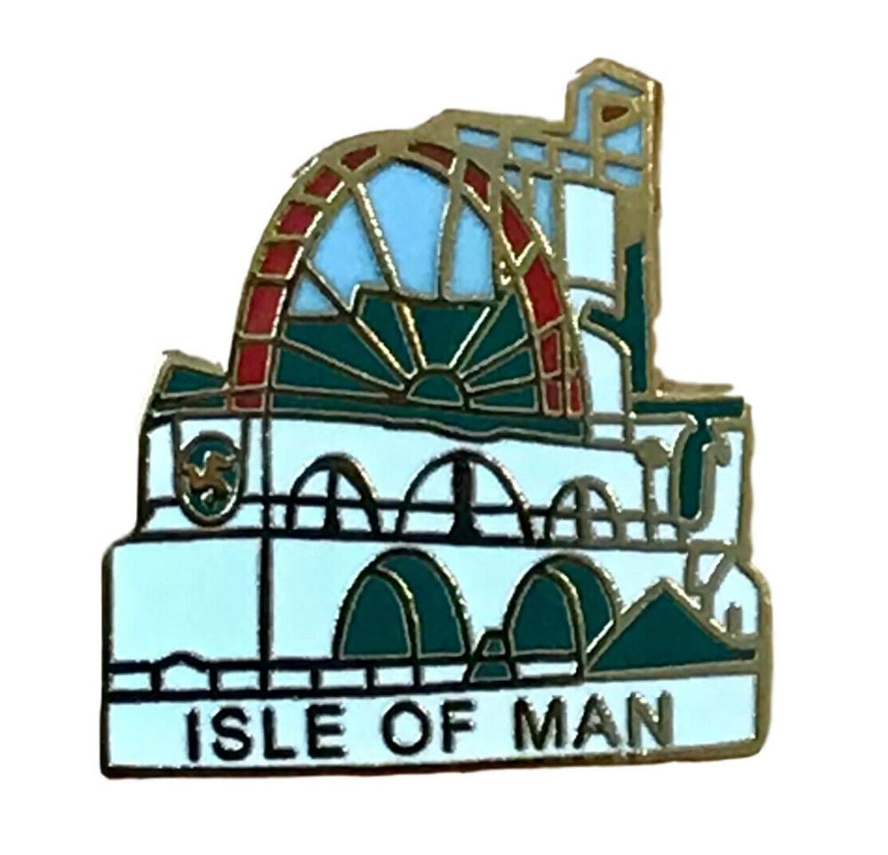 Isle Of Man Laxey Wheel Quality Enamel Lapel Pin Badge image 0