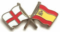 England & USA America Flags Friendship Courtesy Enamel Lapel Pin Badge image 0