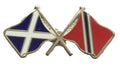 Scotland & Trinidad Flags Friendship Courtesy Enamel Lapel Pin Badge T1047 image 0