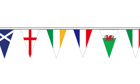 Flagmania 6 Nations Rugby Triangle Bunting (10m Length)