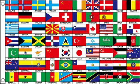 Flagmania 70 Nations 5ft x 3ft Polyester Flag