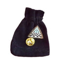 Masonic Emblems & Carpet Enamel Lapel Pin Badge with Black Velvet Pouch image 0