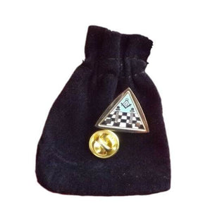 Masonic Emblems & Carpet Enamel Lapel Pin Badge with Black Velvet Pouch image 0