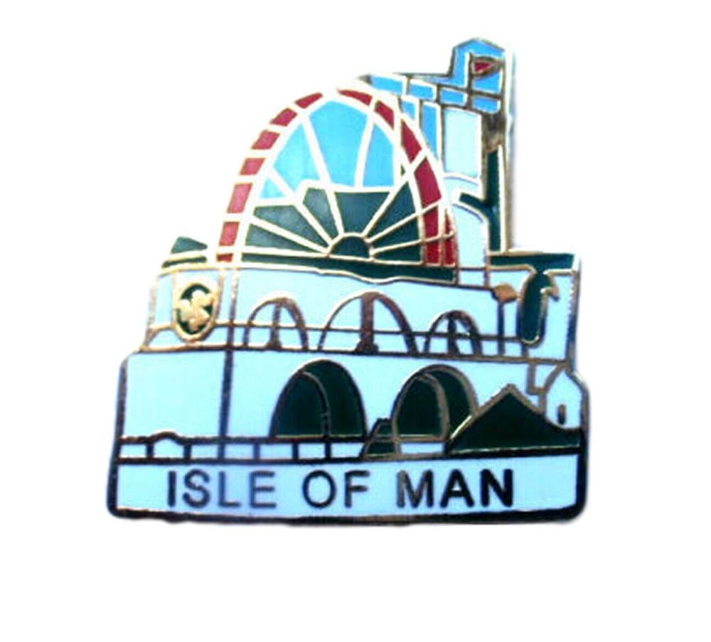 Isle Of Man Laxey Wheel Quality Enamel Lapel Pin Badge image 1