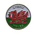 Cymru Wales- Welsh Dragon- Round National Quality Enamel Lapel Pin Badge image 0