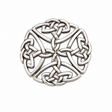 Pewter Celtic four knot pin badge with decorative interlaced knotwork