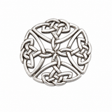Pewter Celtic four knot pin badge with decorative interlaced knotwork