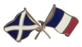 Scotland & France Flags Friendship Courtesy Enamel Lapel Pin Badge T098 image 0