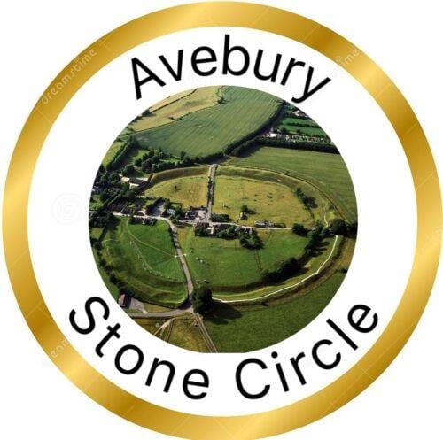 Avebury Stone Circle 27mm Metal Lapel Pin Badge image 1