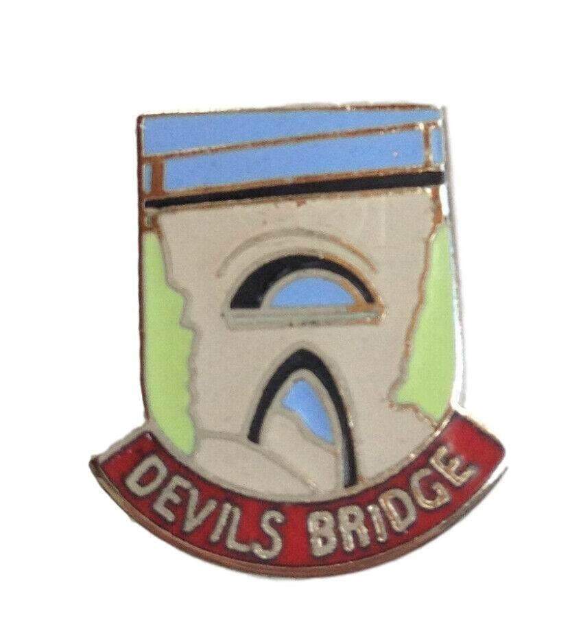 Devils Bridge Cerigigion Wales Quality Enamel Lapel Pin Badge image 0