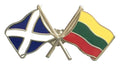 Scotland & Lithuania Flags Friendship Courtesy Enamel Lapel Pin Badge T1048 image 0