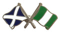 Scotland & Nigeria Flags Friendship Courtesy Enamel Lapel Pin Badge T1196 image 0