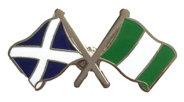 Scotland & Nigeria Flags Friendship Courtesy Enamel Lapel Pin Badge T1196 image 0