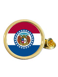 State Of Missouri Part Flag USA Gold Plated Domed Lapel Pin Badge in Bag image 0