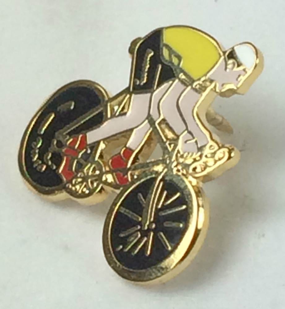 CYCLING TOUR DE FRANCE/BRITAIN BIKE BIKER ENAMEL LAPEL PIN BADGE image 1