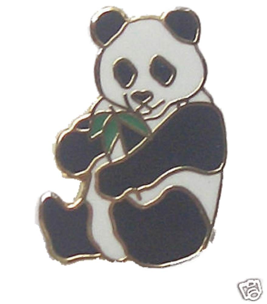PANDA BEAR QUALITY HARD ENAMEL LAPEL PIN BADGE image 0