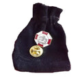 Masonic Knights Templar Enamel Lapel Pin Badge with Black Velvet Pouch image 0