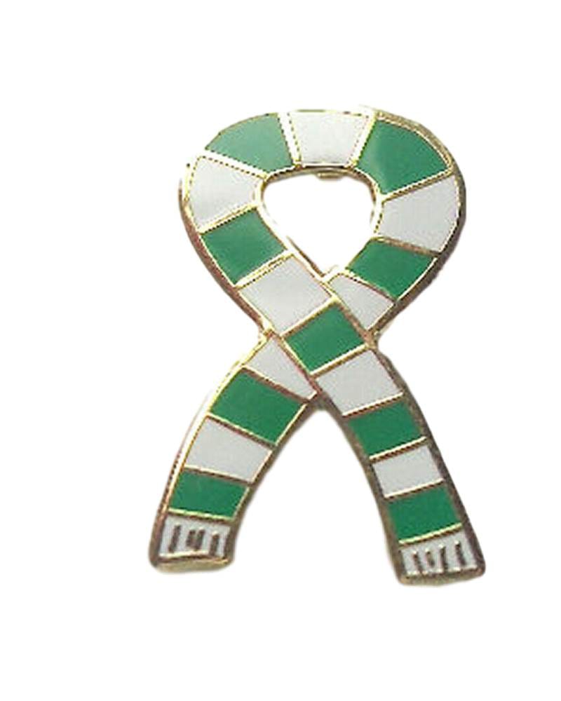 Blyth Spartans Retro Bar Scarf Ribbon Gold Plated Enamel Lapel Pin Badge image 0