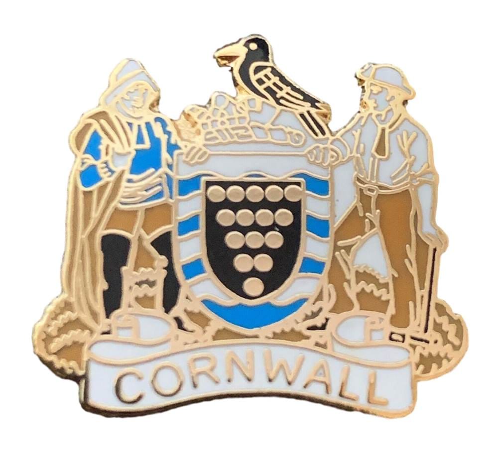 Cornwall Colliers Crest England Quality enamel lapel pin badge T879 image 0