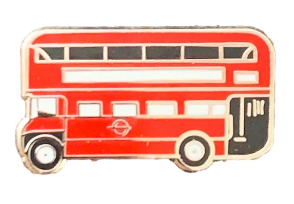 UK British Double Decker London Red Bus Quality enamel lapel pin badge T414 image 0