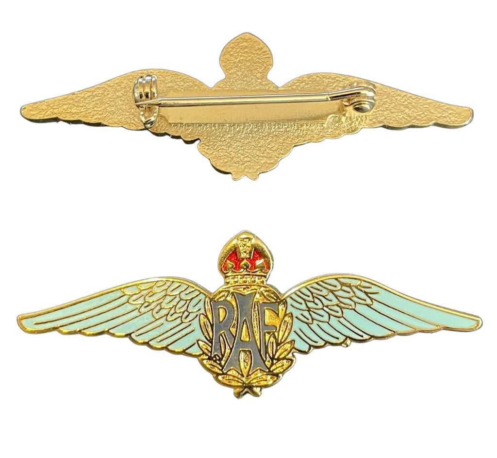 MOD Approved RAF Royal Air Force Sweetheart Wings Blue Enamelled Brooch Badge image 0