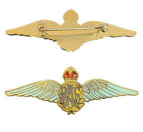 MOD Approved RAF Royal Air Force Sweetheart Wings Blue Enamelled Brooch Badge image 0