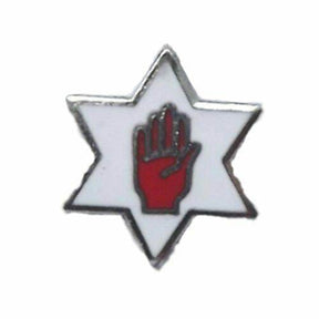 Northern Ireland Red Hand Of Ulster In Star Enamel Lapel Pin Badge image 0
