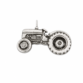 Pewter farm tractor lapel pin badge for farmers and tractor enthusiasts