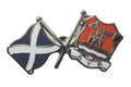 Scotland Saltire & Ayr Crest Friendship National Enamel Lapel Pin Badge image 0